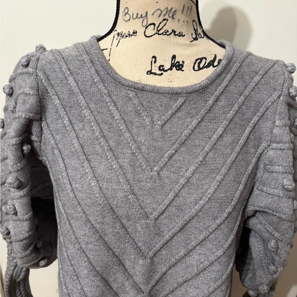 Gray Textured Women's Sweater dress